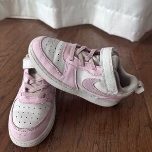 Nike Kids Pink and White Sneakers